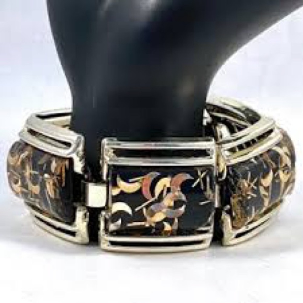 Vintage Confetti Lucite Bracelet